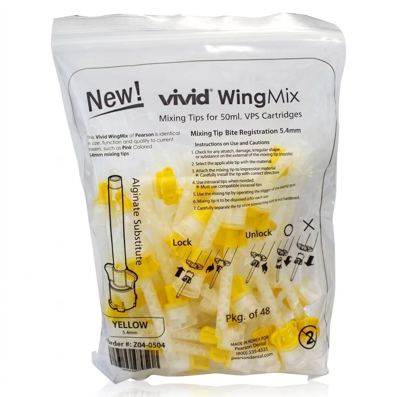 Vivid Wingmix Tips Yellow 4.2mm (48/pack)