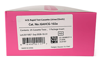 hCG Pregnancy Test Cassettes by Healgen 25/Box hCG Pregnancy Test Cassettes by Healgen 25/Box