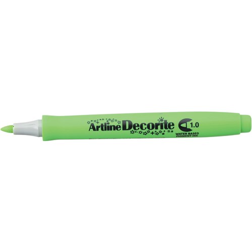 Artline Decorite Standard Markers Bullet 1.0mm Yellow Green Box  Of 12