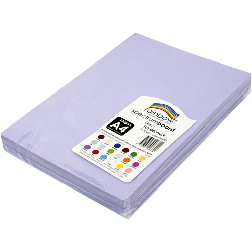 Rainbow Spectrum Board A4 220 gsm Lilac 100 Sheets