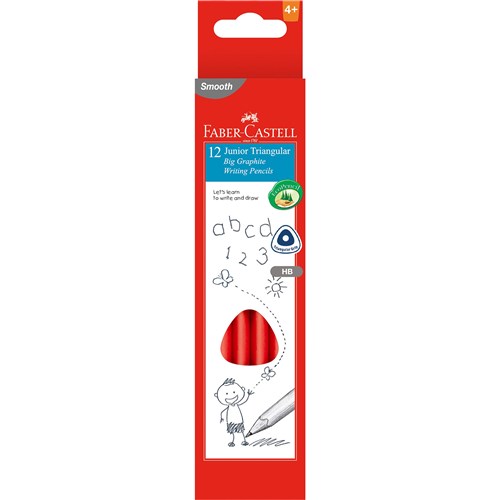 Faber Castell Junior Triangular Graphite Pencil HB Pack  of 12