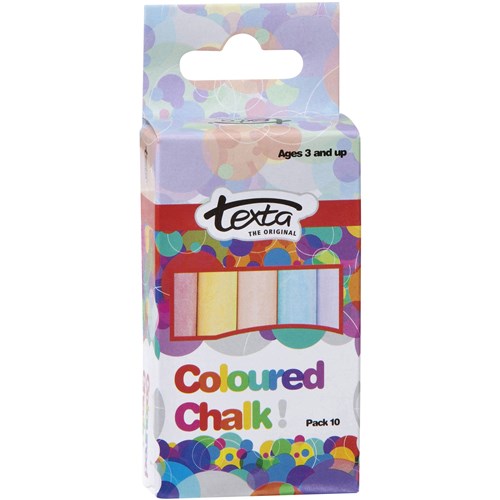 Texta Chalk Assorted Colours Pack  Of 10