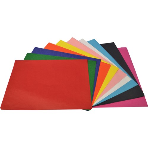Rainbow Tissue Paper 500 x 750mm 17gsm Acid Free Assorted Pack  Of 100