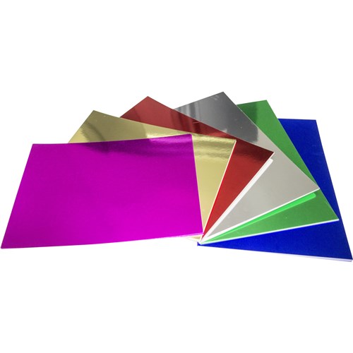 Rainbow Foil Board A4 270gsm Assorted Pack  Of 50