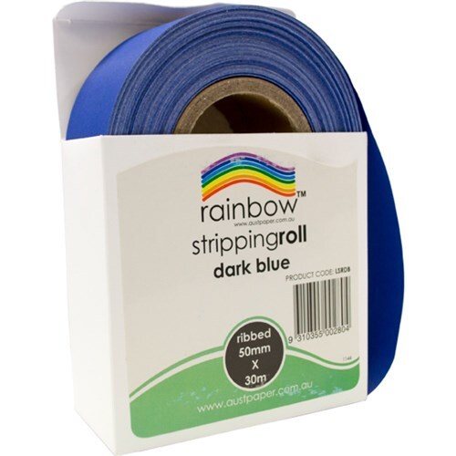 Rainbow Stripping Roll Ribbed 50mm x 30m Blue