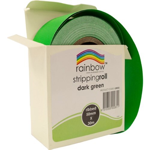 Rainbow Stripping Roll Ribbed 50mm x 30m Green