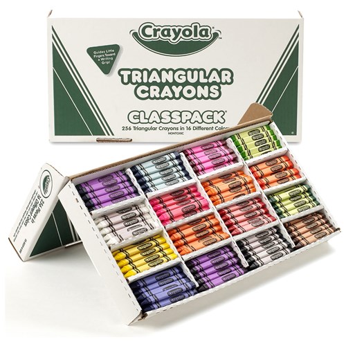 Crayola Triangular Crayons ClassPack 16 Colours Pack of 256