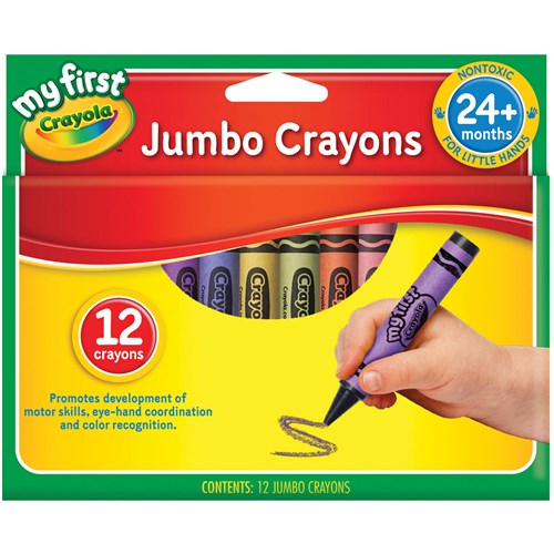 Crayola My First Jumbo Crayons 101x14mm Assorted Pack  of 12