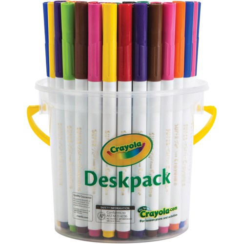 Crayola Super Tips Washable Markers DeskPack  Assorted Pack  Of 40