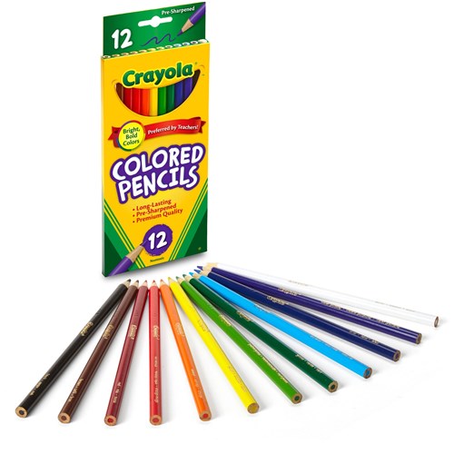 Crayola Coloured Pencils Full Size Regular Assorted Pack  of 12