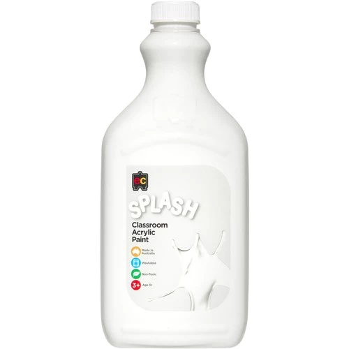 EC Classroom Splash Paint 2 Litres Snowball White
