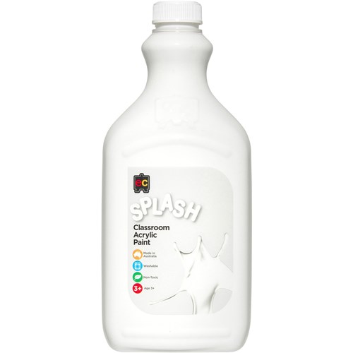 EC Classroom Splash Paint 2 Litres Snowball White