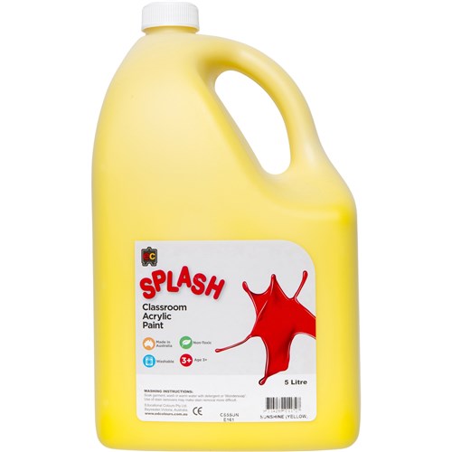 EC Classroom Splash Paint 5 Litres Sunshine Yellow