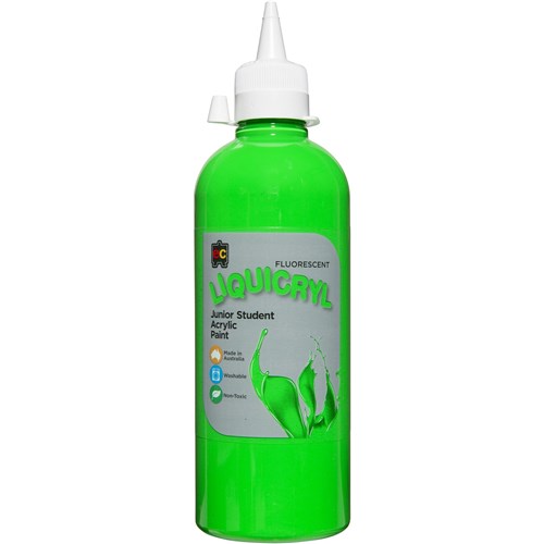 EC Liquicryl Paint 500ml Fluorescent Green