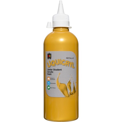EC Liquicryl Paint 500ml Metallic Gold