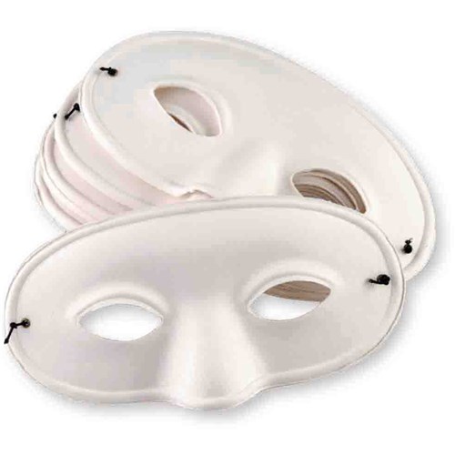 EC Paper Mache Mask Half Mask Pack  of 24