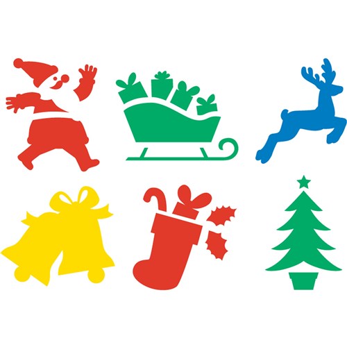EC Stencil Christmas 200x200mm Pack  of 6