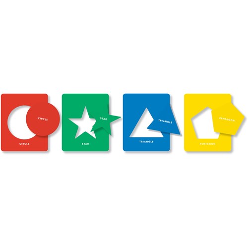 EC Stencil Geometric Shapes 110x90mm Pack  of 12