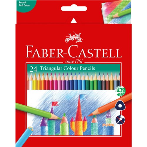 Faber-Castell Tri Colour Pencils Assorted Pack  of 24