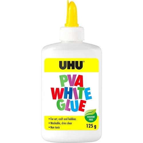 UHU White PVA Glue 125ml Pack 12