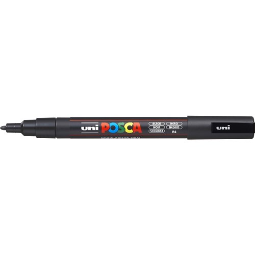 Uni Posca PC-3M Paint Marker  Fine 1.3mm Bullet Tip Black