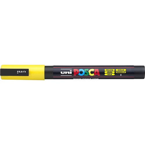 Uni Posca PC-3M Paint Marker  Fine 1.3mm Bullet Tip Yellow