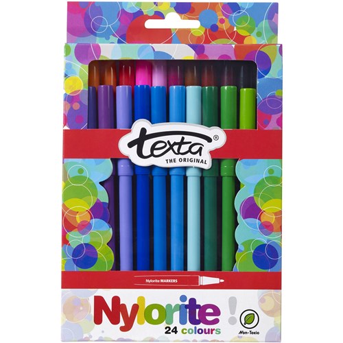 Texta Nylorite Colouring Markers Assorted Pack  Of 24