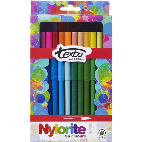 Texta Nylorite Colouring Markers Assorted Pack  Of 36
