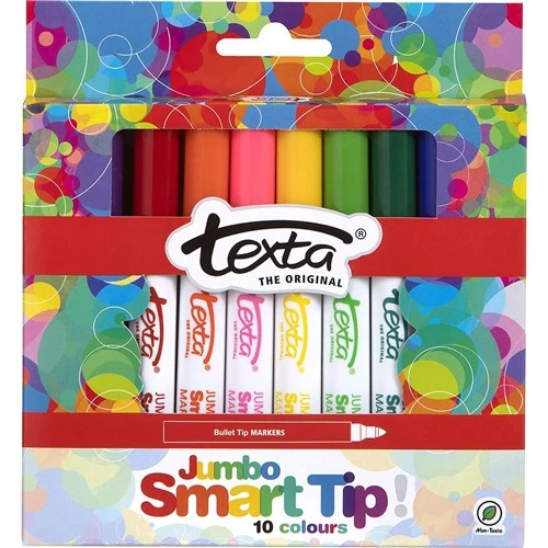 Texta Jumbo Smart Tip Markers Assorted Pack Of 10