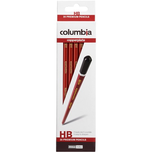 Columbia Copperplate Lead Pencils Hexagon HB Pack  Of 20