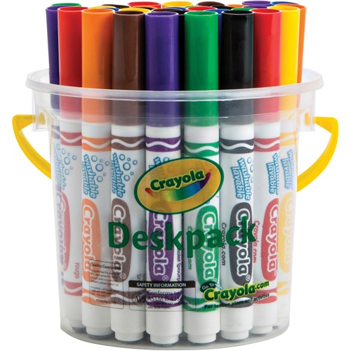 Crayola Ultra Clean Washable Broad Line Marker Classic Assorted DeskPack  of 32