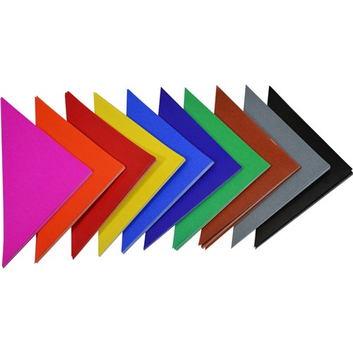 Rainbow Kinder Triangles Gloss 125 x 180mm 85gsm Assorted Pack  Of 720