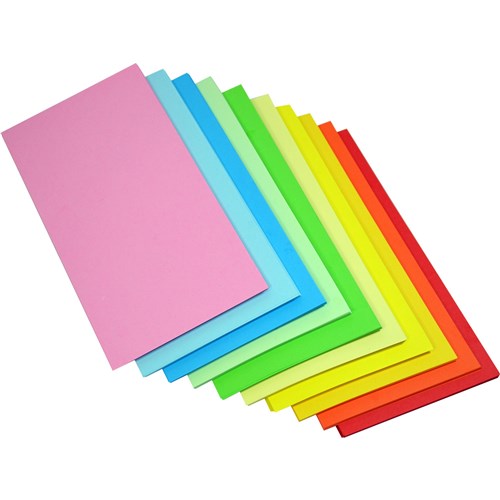 Rainbow Kinder Rectangles Matte 125 x 250mm 80gsm Assorted Pack  Of 360