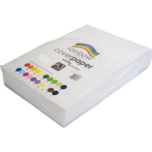 Rainbow Cover Paper A3 125gsm White 500 Sheets