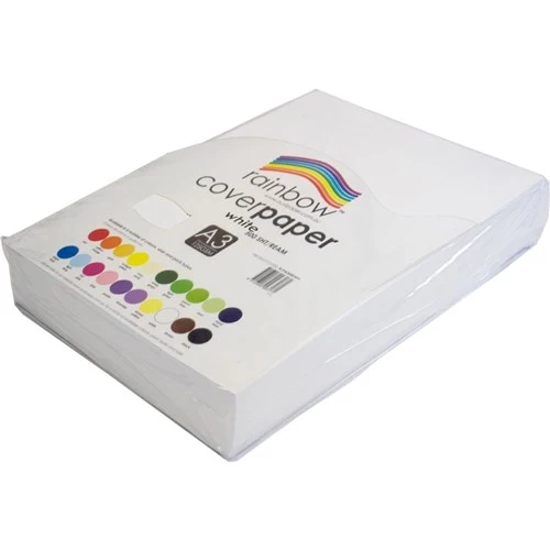 Rainbow Cover Paper A3 125gsm White 500 Sheets