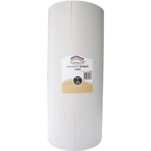 Rainbow Newsprint Paper Roll 450 x 500mm 45gsm White