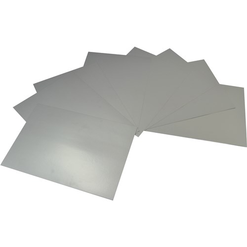 Rainbow Surface Board 510x640mm 300gsm Semi Gloss Metallic Silver Pack  of 20