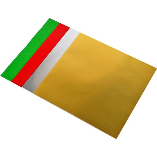 Rainbow Kinder Squares 250mm 85gsm Mixed Christmas Assorted Pack  Of 100