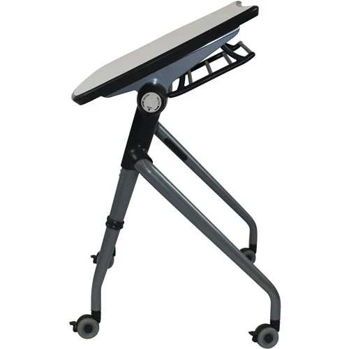 Sylex Syncline Folding Desk 750W x 550Dx 750mmH Silver Frame White Top