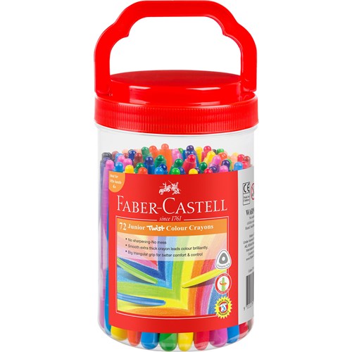 Faber-Castell Junior Twist Crayons Assorted Class Pack of 72