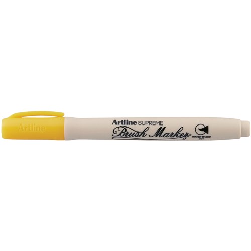 Artline Supreme Brush Markers Yellow Box  Of 12