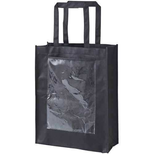 Zart Bag With Display Pocket With Handles Black Pack  of 10