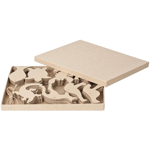 Zart Papier Mache Australian Animal Shapes Eight Assorted Designs Pack of 80