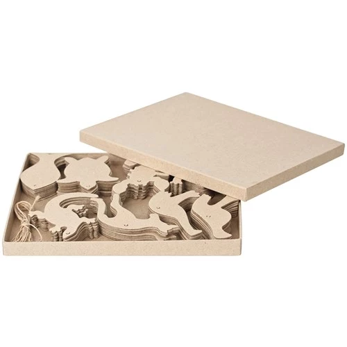 Zart Papier Mache Australian Animal Shapes Eight Assorted Designs Pack of 80