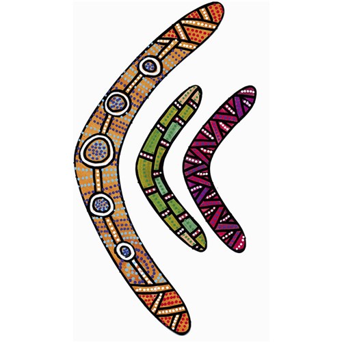 Zart Cardboard Boomerangs Two Sizes White 26cm and 13cm Pack of 60