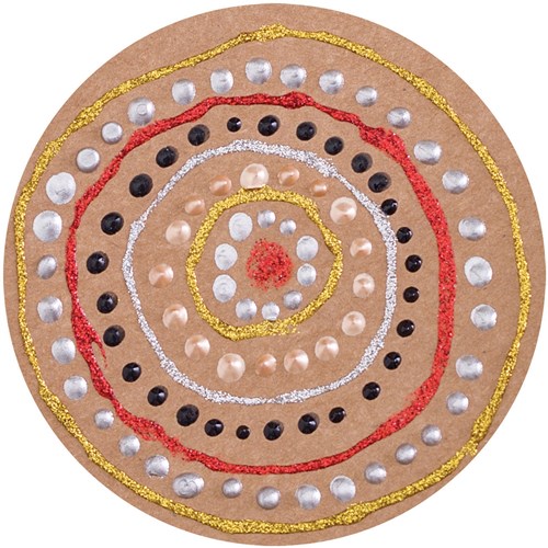 Zart Card Cardboard Circle Base 19cm Brown Pack  of 50