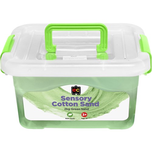 EC Sensory Cotton Sand 2KG Tub Green