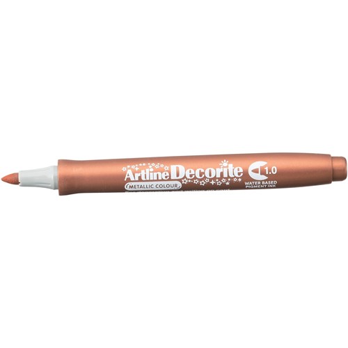 Artline Decorite Metallic Markers Bullet 1.0mm Bronze Box  Of 12