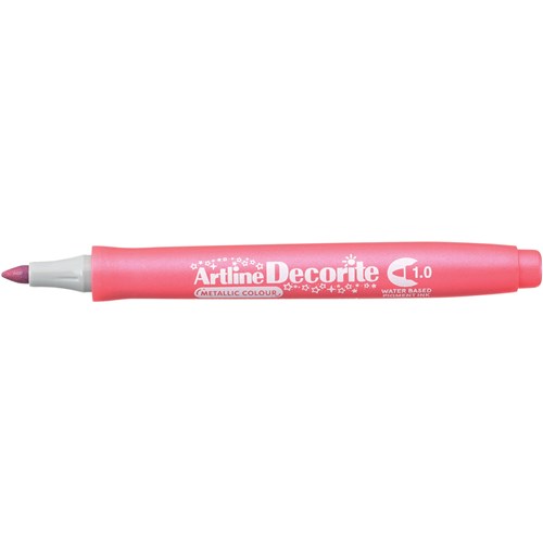 Artline Decorite Metallic Markers Bullet 1.0mm Pink Box  Of 12