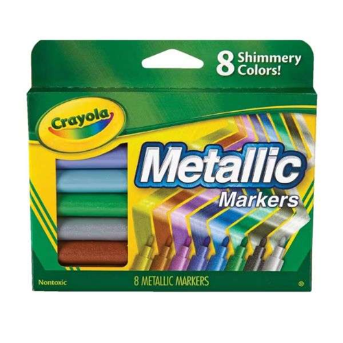 Crayola Marker Metallic Shimmery Colours Pk8